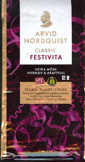 Arvid Nordquist Classic Swedish Dark Roast Coffee - (Festivita)